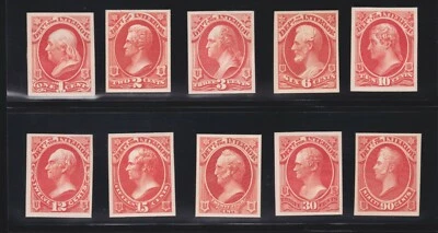 US O15P4-O24P4 Interior Department Card Proofs Complete VF-XF SCV $100 (11) - Image 1 of 2