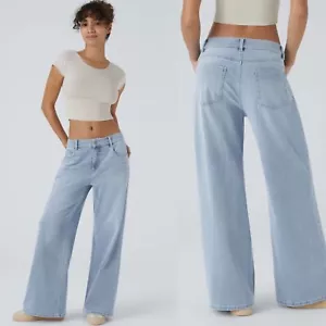 NWT Halara low rise stretchy knit wide leg jeans size XL - Picture 1 of 7