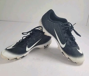 Nike Vapor Fastflex Baseball Cleats Shoes Mens Size 10.5 AO7945-003 Black White - Picture 1 of 11