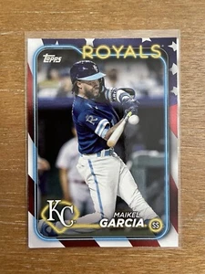 2024 Topps Maikel Garcia #342 Independence Day Parallel /76 Royals MLB - Picture 1 of 10