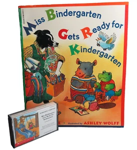 Miss Bindergarten Gets Ready for Kingergarten w/Cassette Paperback 1996 Scholast - Foto 1 di 8