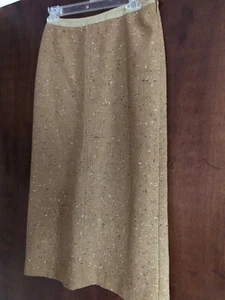 COUNTRY ROAD Size 2 Mustard Long Straight Skirt Back Slit - Picture 1 of 9