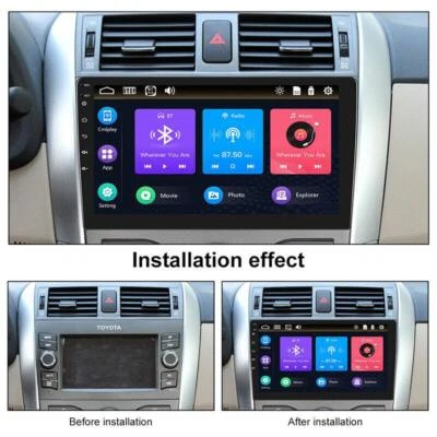 2DIN 9"Carplay For Android/IOS Kit Stereo FM Radio GPS Navi Bluetooth MP5 Player - Image 1 of 4
