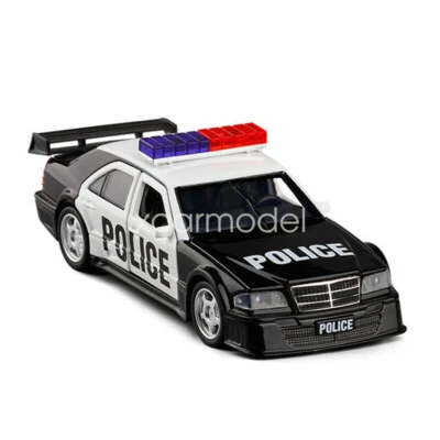 1:32 Mercedes AMG 190E W201 Police Vehicle Diecast Model Car Sound&Light Toy - Image 1 of 4