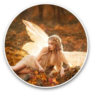 2 x Vinyl Stickers 20cm - Fairy Pixie Angel Autumn Forest #44994 - Afbeelding 1 van 8
