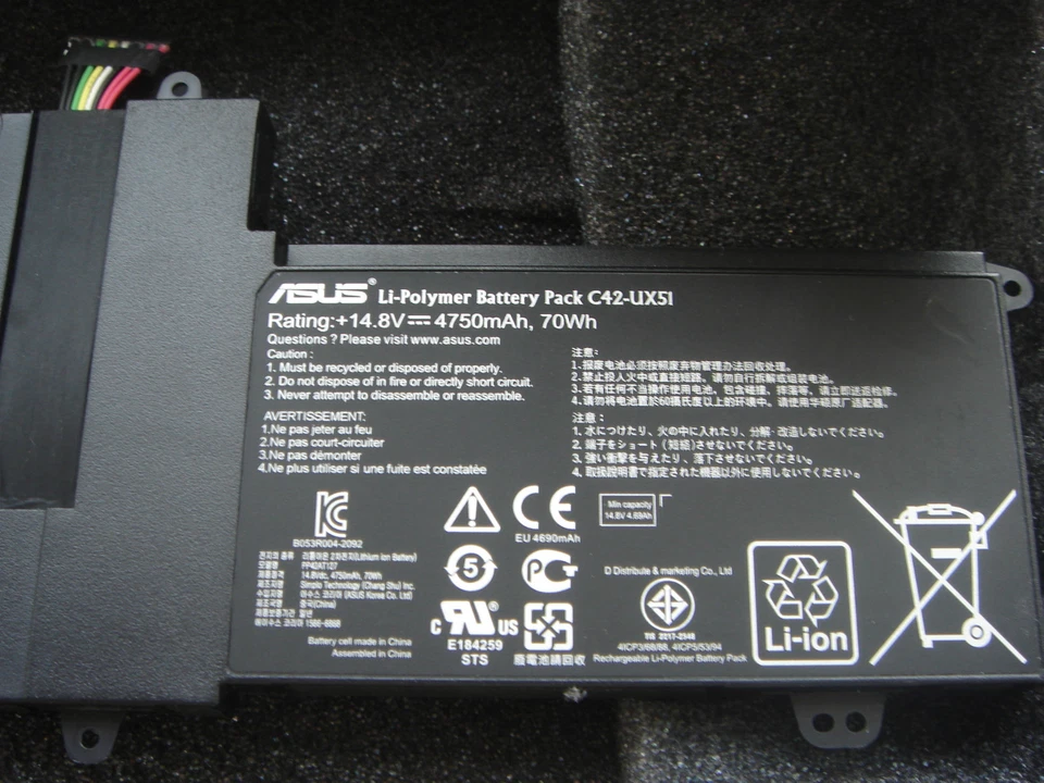 Batería Original ASUS C42-UX51 UX51V UX51VZ BX51 BX51V Original Nueva en Francia - Imagen 1 de 1