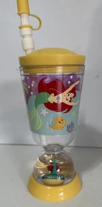 Disney Ariel Little Mermaid Snow Globe Tumbler Cup Kids With Straw - Picture 1 of 6