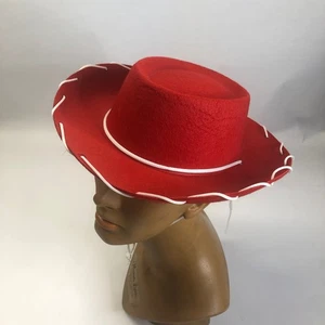 Red Cowboy Hat Costume Toy Story Style Western Cowgirl Dress Up Jessie - Picture 1 of 9