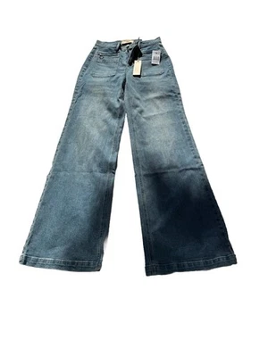 Jeans Jewel Badgley Mischka lavado ligero pierna ancha talla 24 Foto 1 de 4