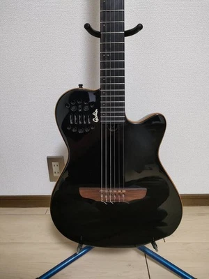 Classical Acoustic Electric Guitar Godin Synth Compatible Nylon Model Black - Image 1 of 4