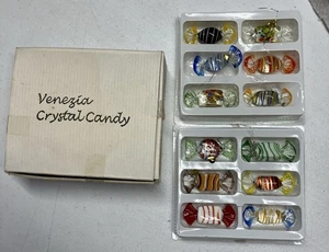 Caramelo de cristal Venezia 12 piezas de arte en vidrio multicolor caja original - Imagen 1 de 5