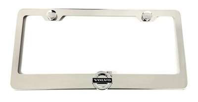 Marco de matrícula de acero inoxidable 3D Volvo XC90 XC60 XC40 libre de óxido con tapas Foto 1 de 4