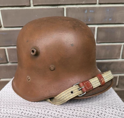 Helmet german M17 ORIGINAL Imperial German WWI WW1 rare size 66 - Image 1 of 4