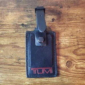 TUMI Ersatz Kofferanhänger - schwarzes Leder - Ausweishalter/Zubehör - Bild 1 von 9