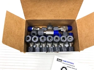 Parker 4-2-4 RBZ-SS CPI Single Ferrule Tee Fitting 1/4" Tube x 1/8" MNPT 10 PK - Picture 1 of 9