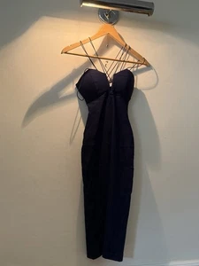 Rare London Dress Special Limited Edition Mermaid Style Navy Size 6 XS RRP£56 - Picture 1 of 8