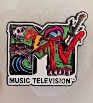 MTV HALLOWEEN LOGO-ENAMEL PIN-SHIP ALL THE PINS YOU BUY FOR $4.99-VISIT STORE - Image 1 of 3