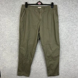 John Lewis Anyday Ripstop Trousers Mens XL Khaki Green Cotton Straight - Picture 1 of 12
