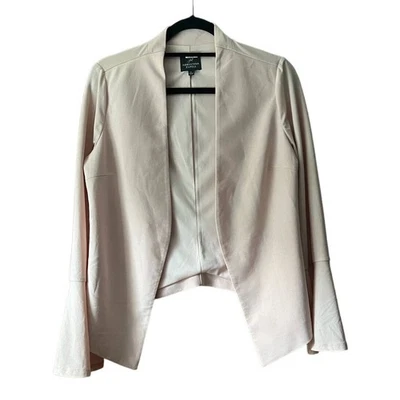 Chaqueta Blazer Para Mujer Adrianna Papell Frente Abierto Dobladillo Asimétrico Rosa Talla S Foto 1 de 4