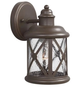 Sea Gull Lakeview 1 Light Outdoor Wall Lantern, Antique Bronze 8521401BLE-71 - Picture 1 of 5