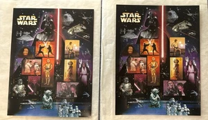 STAR WARS 30TH ANNIVERSARY POSTAGE STAMPS #4143 NEW 2 FULL SHEET 2007 NMH - Picture 1 of 2