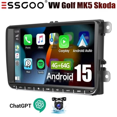 ChatGpt AI AHD+ For VW Volkswagen Jetta Passat 9" Apple Carplay Car Stereo BT FM Foto 1 de 4