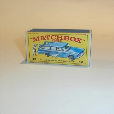 Matchbox Lesney 42b Studebaker Wagon Blue E Style Repro Box - Image 1 of 4