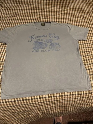 Vintage Lucky Brand Kansas City Motorcycles T-Shirt Gray XL - Image 1 of 4