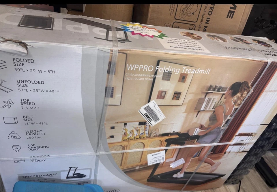 Almohadilla para caminar Wppro Cinta de correr plegable Cinta de correr eléctrica para el hogar Foto 1 de 1