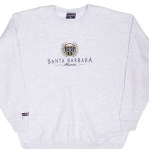 VINTAGE JANSPORT UCSB SANTA BARBARA GREY SWEATSHIRT 1990S XL MADE IN USA - Picture 1 of 5