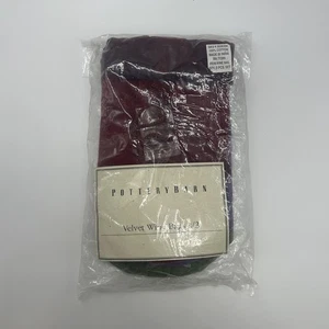 Juego de 3 bolsas de vino de terciopelo Pottery Barn rojo verde púrpura borla satinada nuevas con etiquetas - Imagen 1 de 3