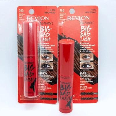Revlon So Fierce Big Bad Lash Mascara 760 Blackest Black (2 Pack) - READ - Image 1 of 2