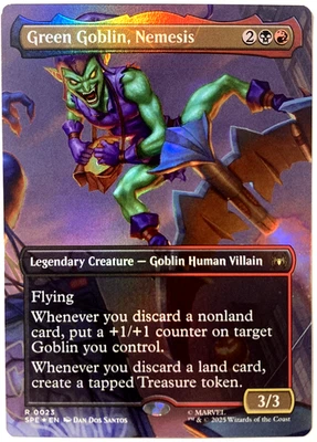 MTG Green Goblin, Nemesis (Borderless Foil) Marvel's Spider-Man 23 NM - Image 1 of 4