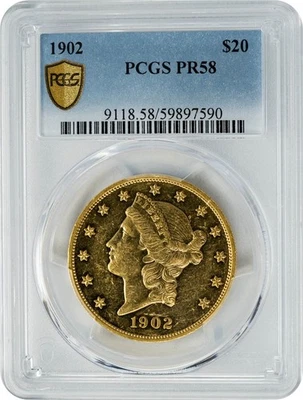 1902 $20 Gold Liberty PR58 Secure PCGS 949968-1 - Image 1 of 4