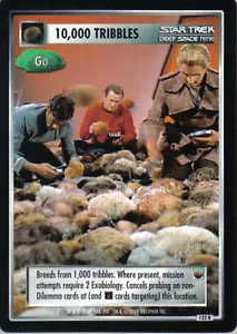 STAR TREK CCG TROUBLE WITH TRIBBLES RARE CARD 10,000 TRIBBLES (GO) - Foto 1 di 1