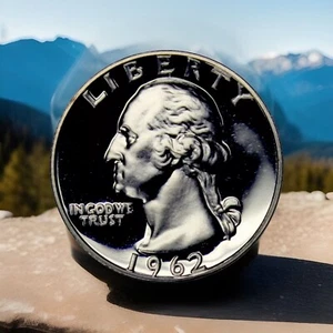 1962 Washington Quarter Proof 90% Silver Gem Brilliant Coin! FAST SHIPPING - Picture 1 of 4