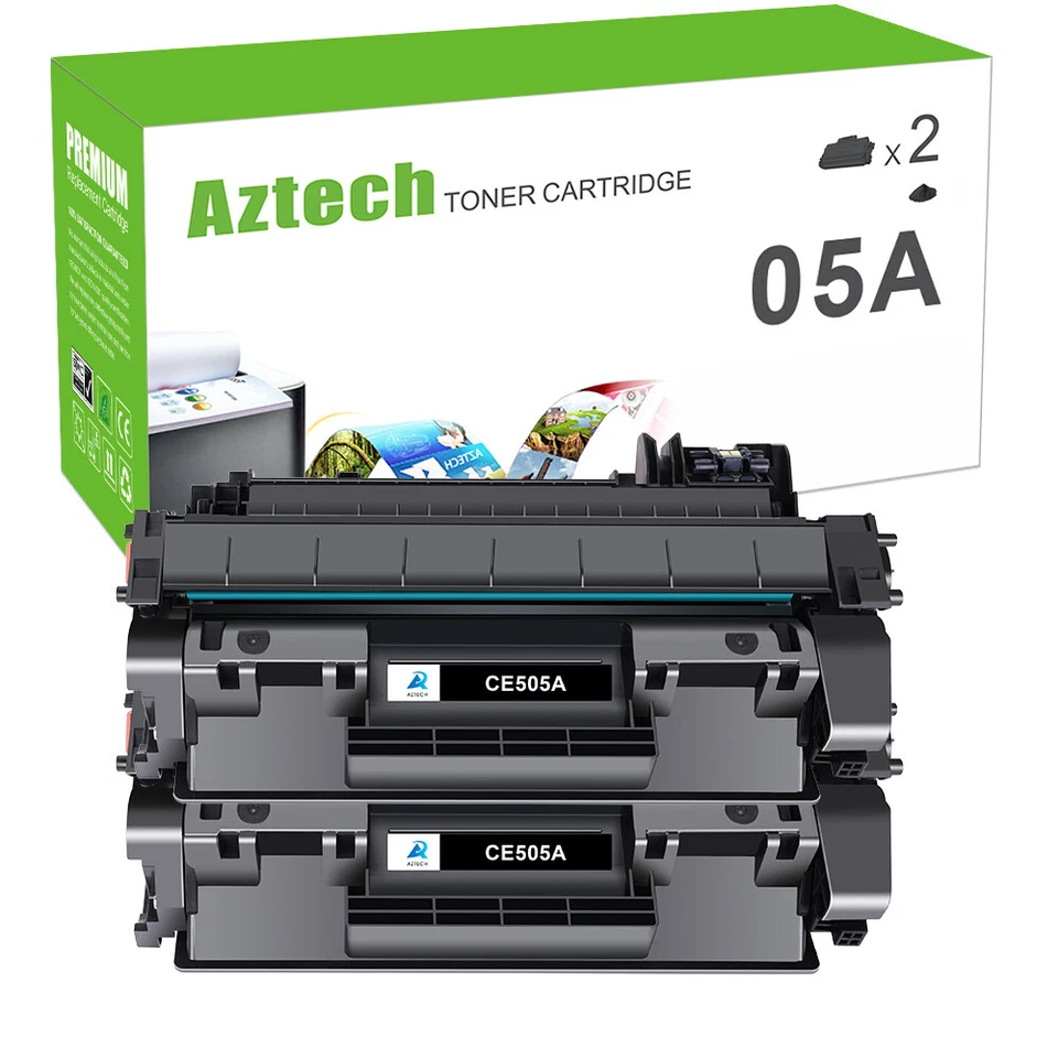 2 Pack CE505A 05A Toner Cartridge For HP LaserJet P2035 P2035n P2050 P2055dn - Image 1 of 4
