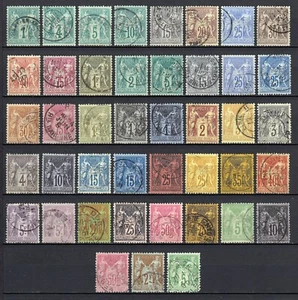 France 1876/1890 - Belle collection au type Sage COTE 1.300 € - TB D'ASPECT - Picture 1 of 3