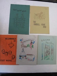 Lot 5 Booklets History Indiana Fort Wayne Beginnings Randall Home Irish War Mill - Picture 1 of 2