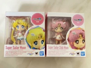 S.H. Figuarts mini Super Sailor Moon & Chibi Moon Eternal Set Figure Bandai Nuovo - Foto 1 di 3