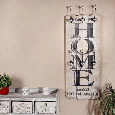 Appendiabiti da parete pannello guardaroba pannello da parete bianco guardaroba da corridoio ganci - Immagine 1 di 4