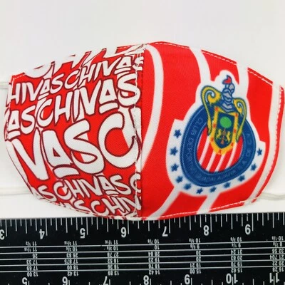 Chivas Guadalajara Face-Mask Futbol Soccer Print Fabric Cubre-bocas