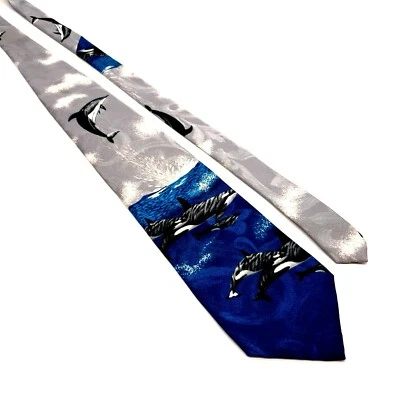 Corbata para Hombres Reed St James Asesina Ballena Delfín Accesorio Oficina Trabajo Informal Foto 1 de 4