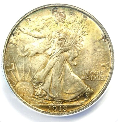 1918 Walking Liberty Half Dollar 50C Coin 1918-P - Certified ANACS MS61 (BU UNC) - Image 1 of 4