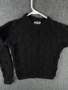 Suéter Pullover COOGI Australia Negro Tejido Texturizado 3D Algodón Pequeño Damas - Imagen 1 de 16