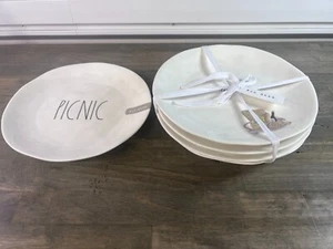 Rae Dunn Magenta Artisan Collection 10" Melamine Plates-Grill/Summer/BBQ/Picnic - Picture 1 of 7