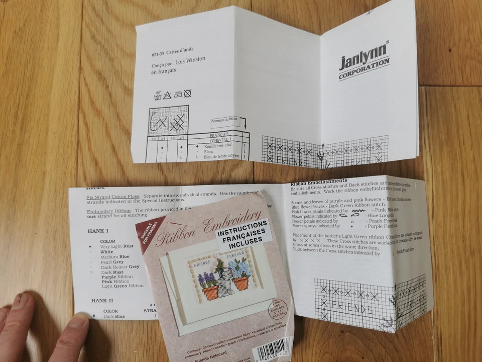 Janllyn Friends Forever cross stitching pattern guide - Image 1 of 1