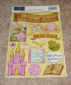 Karen Foster Design Cardstock Sticker Sheet ~ Once Upon a Time LIttle Princess - Picture 1 of 1