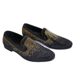 Zapatos de vestir Moretti Gold Label Avignon negros dorados talla 13D - Imagen 1 de 10