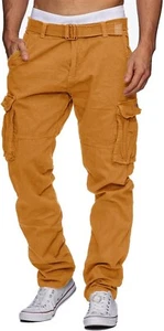 AlvaQ Cargo Work Trousers Mens Cotton Casual Work Pants XL-XXL - Picture 1 of 26